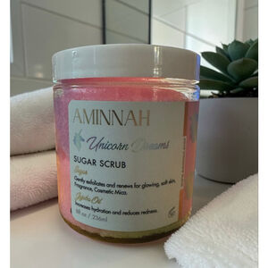 Aminnah Unicorn Dreams Sugar Scrub - Brand New 8fl. oz.